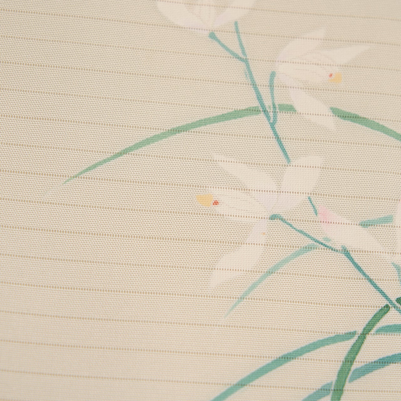 シランのお花の模様 手描友禅 絽塩瀬名古屋帯【中古】 | かわの屋