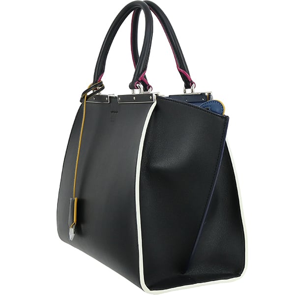 Used FENDI フェンディ トロワジュール 黒 8BH279 マルチカラー 超美品