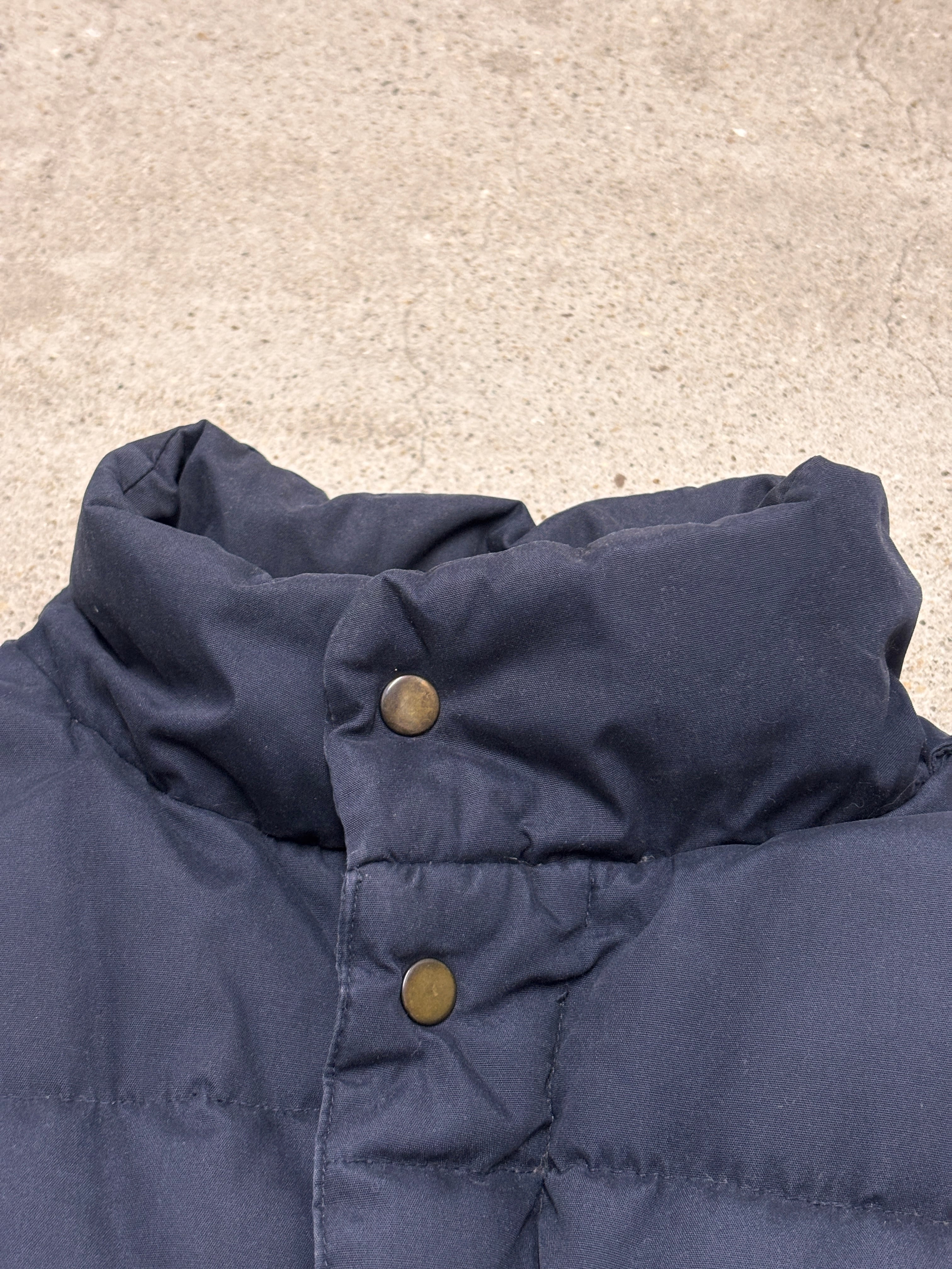 90～00s OLD STUSSY/Down Jacket/紺タグ/M/ダウンジャケット/ボ－ダ