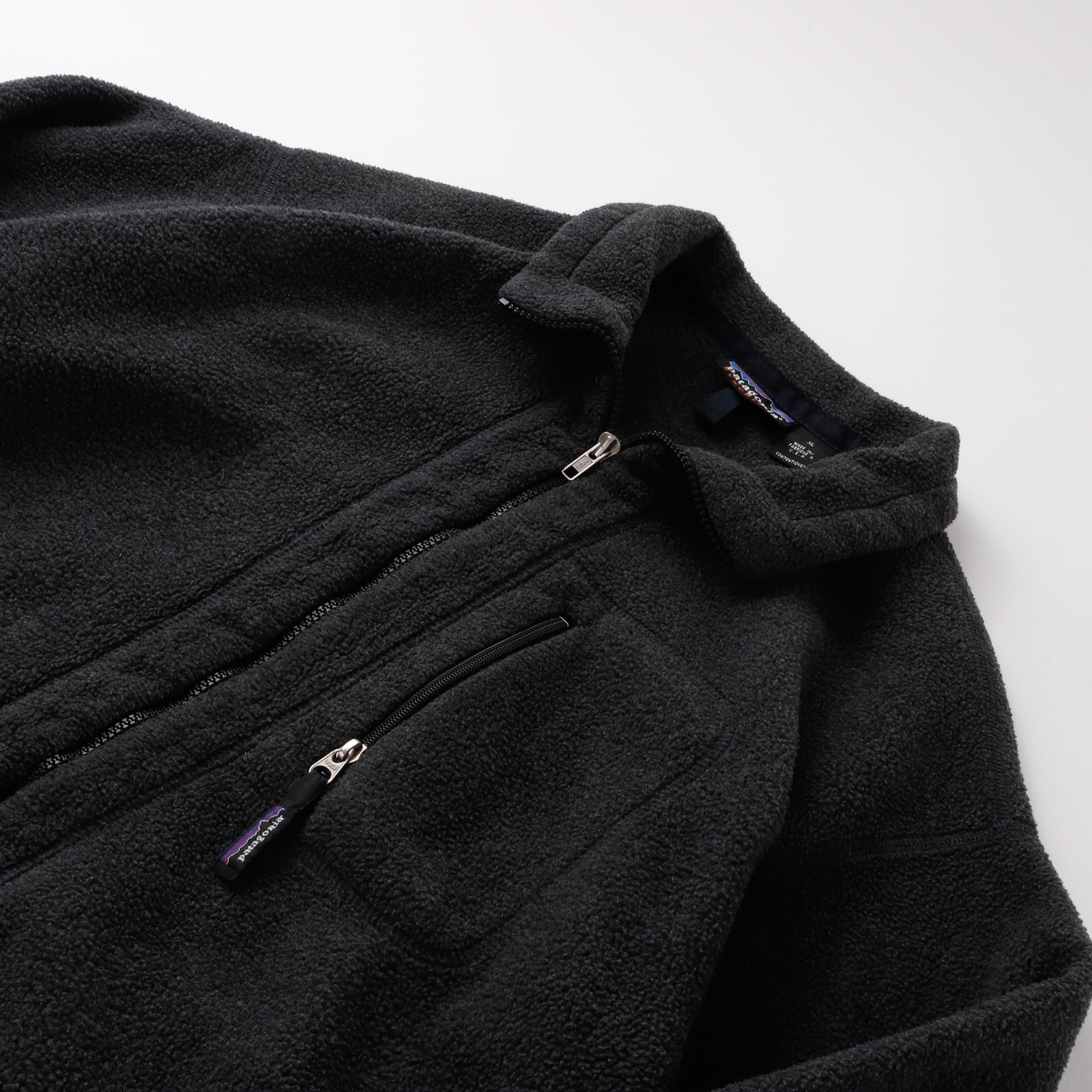 極美品1999年製　patagonia ブラックジャケット 極美品 M ブラック USA 80s 三角タグ Patagonia Shelled Synchilla