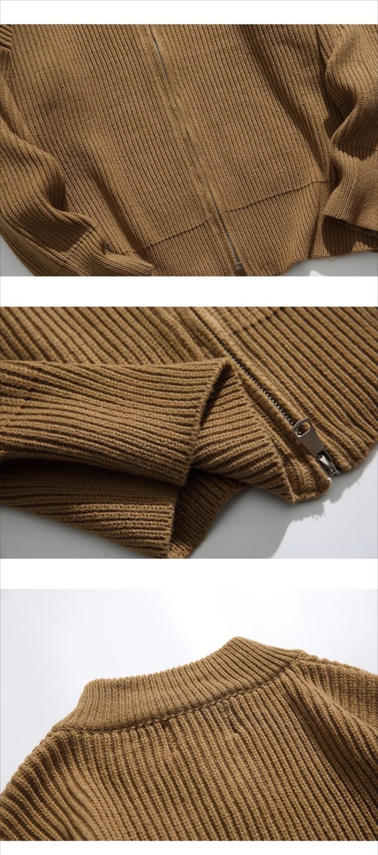 ジップニットカーディガン