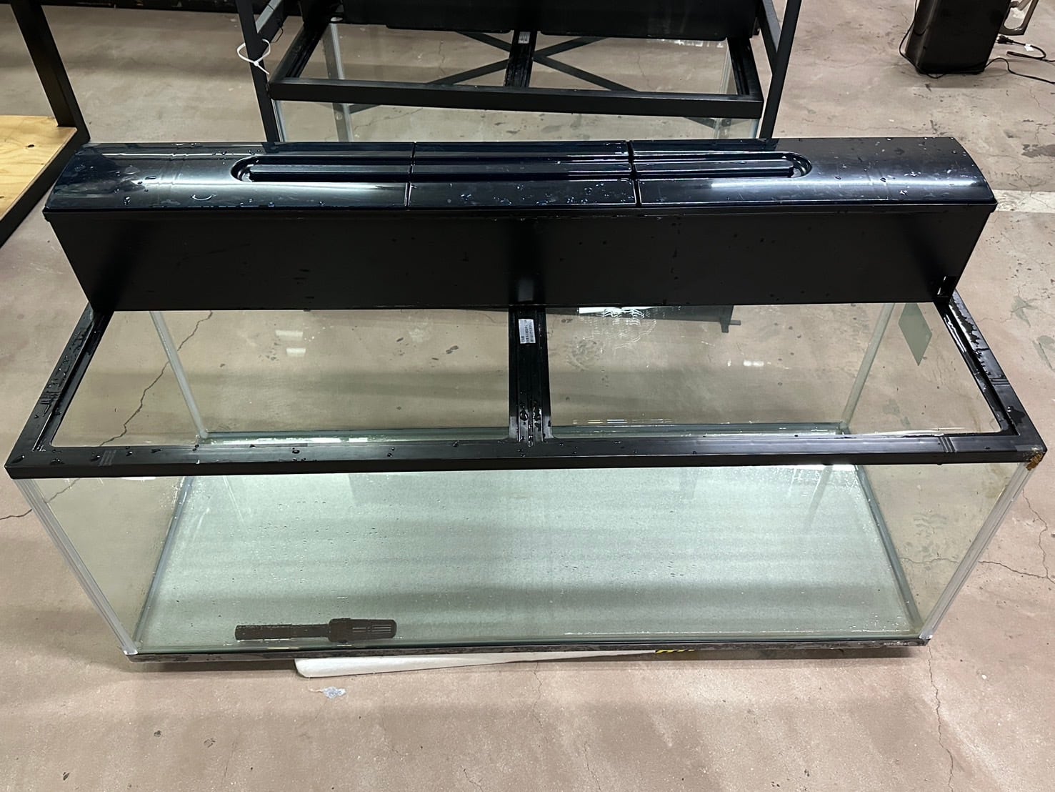 中古水槽 1200×450×450 ガラス水槽上部セット 美品 引取りor納品限定