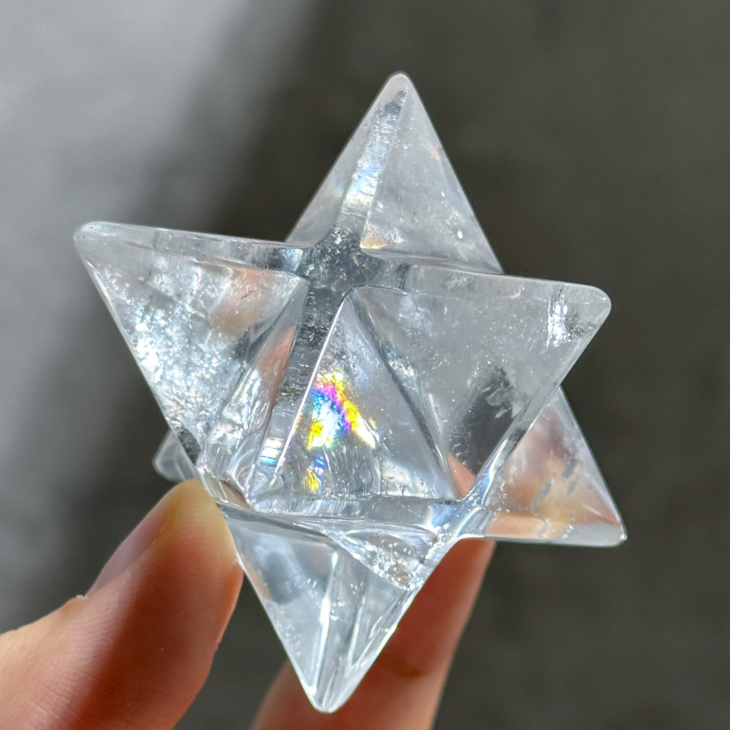 虹◎【高品質】ミナスジェライス産クリアクォーツ マカバ71◇ Clear Quartz ◇天然石・鉱物・パワーストーン