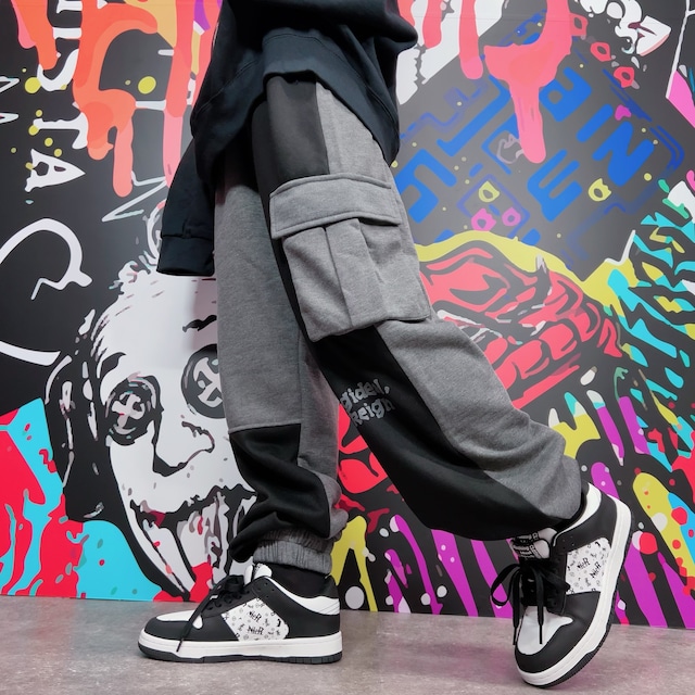 BI-COLOR SWEAT JOGGER PANTS【GRAY×BLACK】