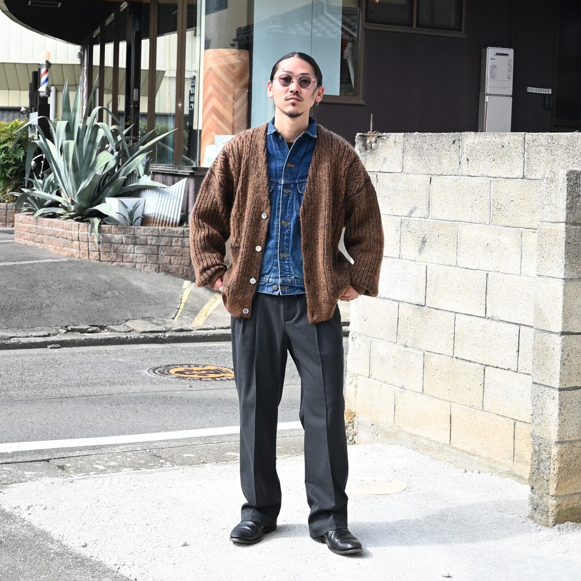 YASHIKI ＆ BOH/暁モヘアカーディガン YASHIKI - 【ラスト1点】【24AW】Akane Mohair Cardigan(NAVY) | Salty