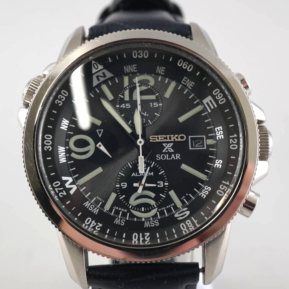 SEIKO プロスペックス V172-0AG0 メンズ腕時計 ソーラー SEIKO PROSPEX V172-0AG0 クロノグラフ 腕時計 USED美品 セイコー プロ