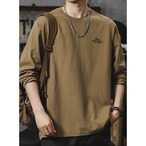 Backprint Mountain Motif Crew Neck T-Shirt ◇2color H0600