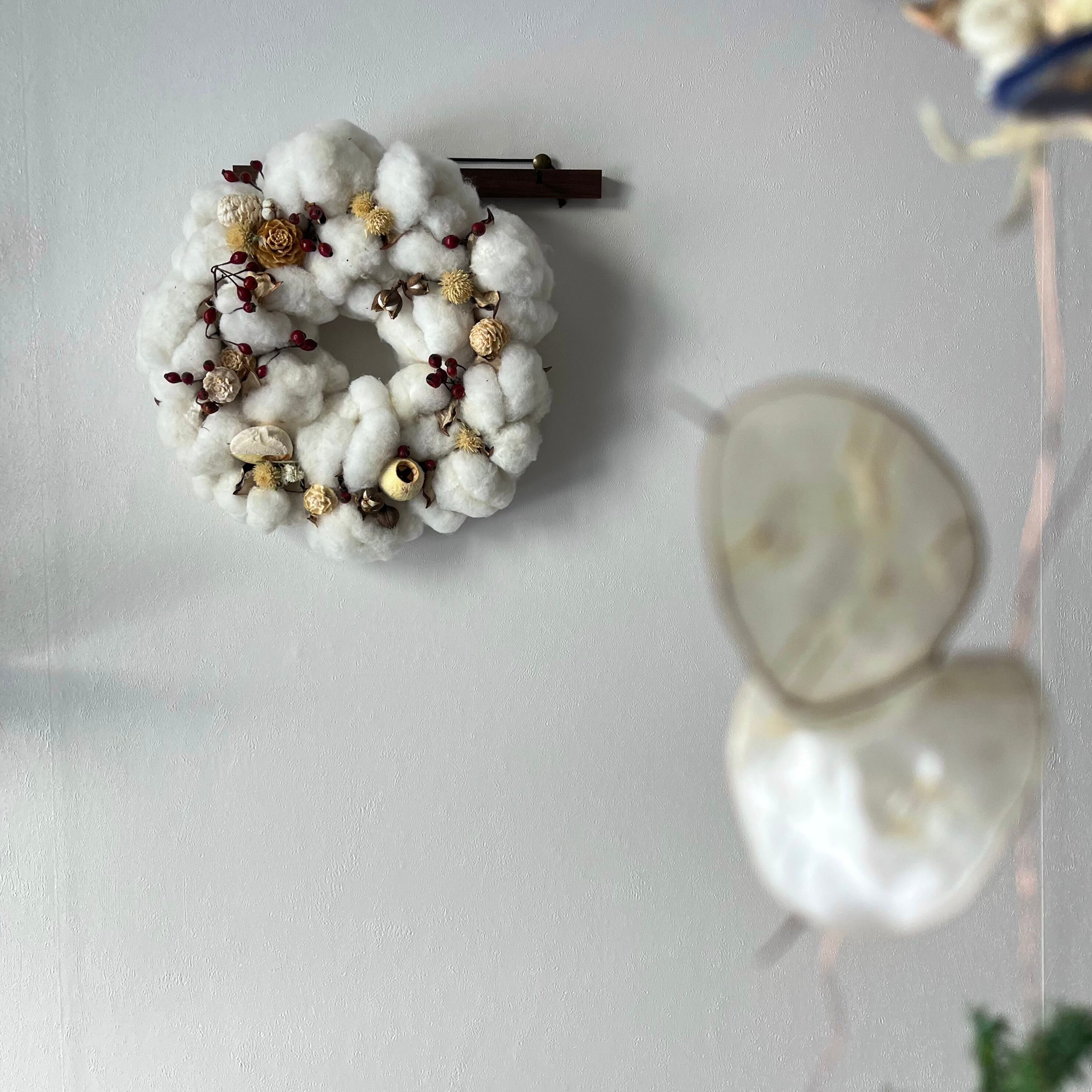 専用＊Winter＊3色のコットン ドライフラワーリース 専用＊Winter＊3色のコットン ドライフラワーリース