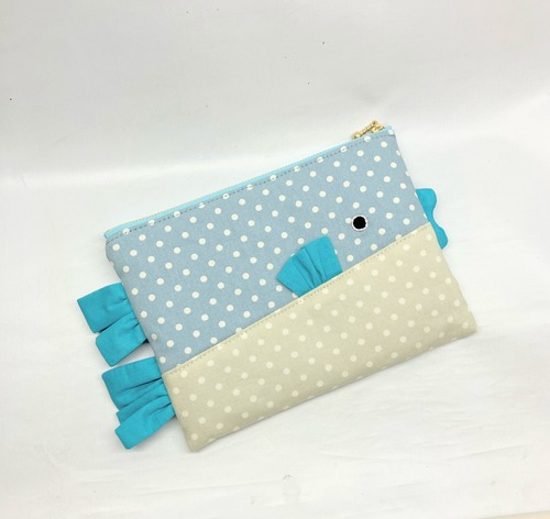 ハコフグ 　フラットポーチ｜とりさん工房ーかわいいハンドメイドポーチ