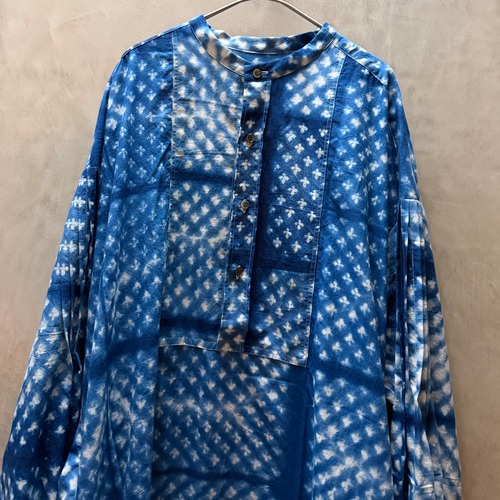 rétela / リテラ　#44 シャツドレス　板じめblue
