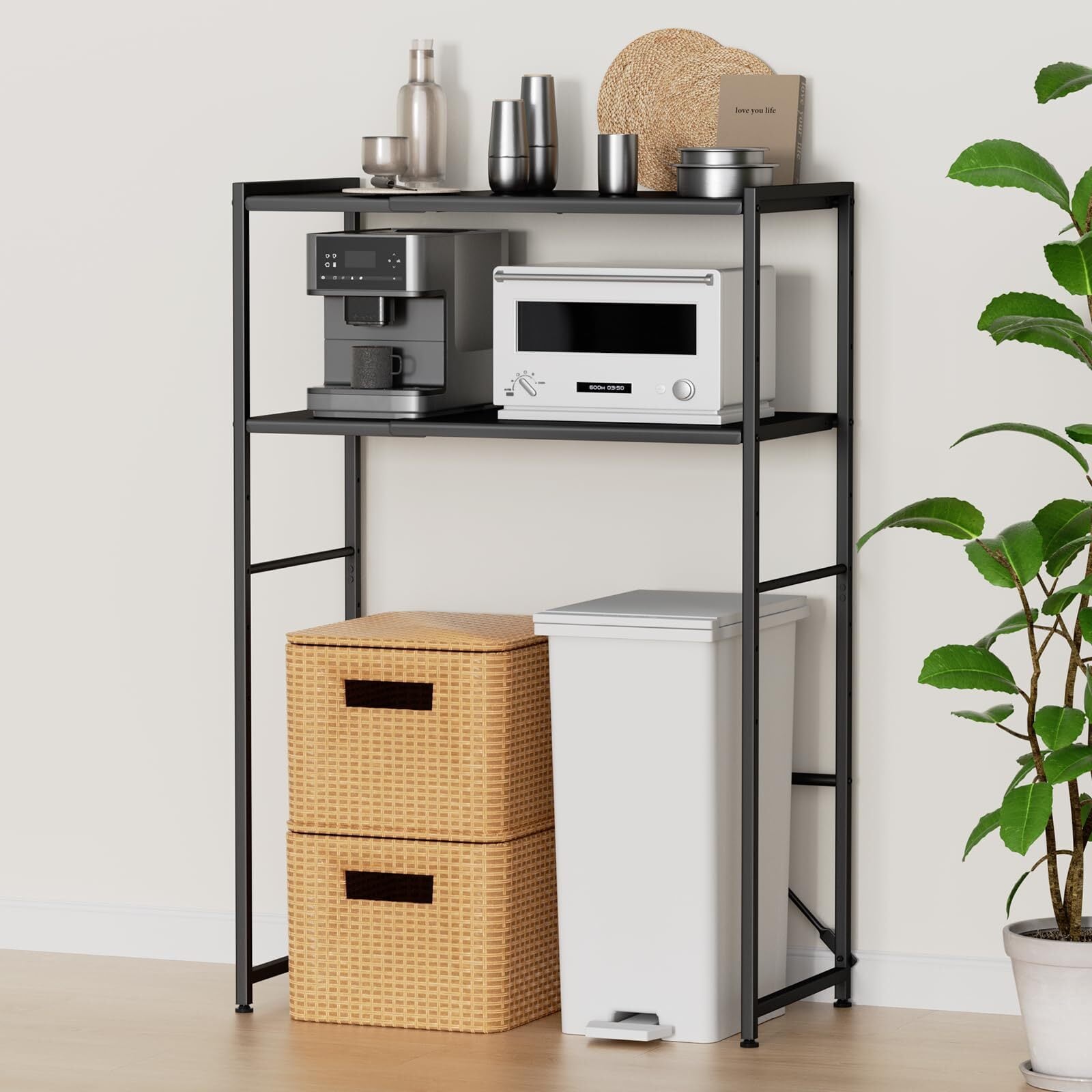 UTIMIU - UTIMIU 冷蔵庫ラック 3段 レンジラック ゴミ箱上ラック 幅60