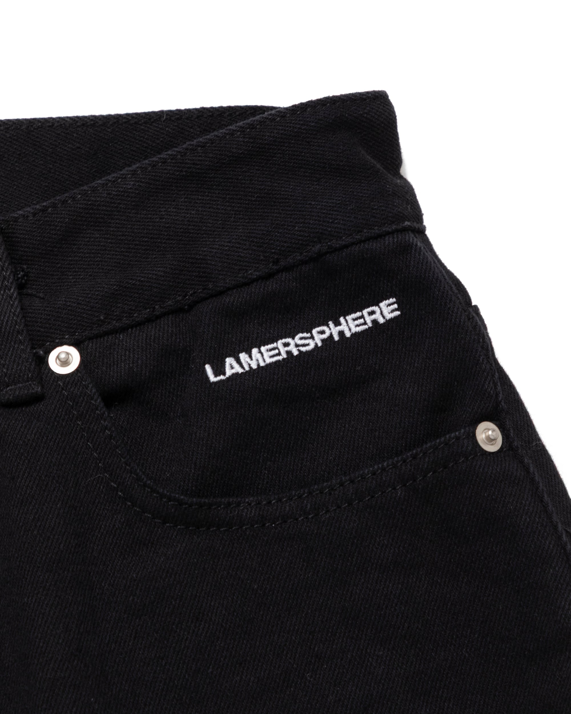 LAMERSPHERE BLACK DENIM SHORTS サイズM 20.BLACK DENIM SHORTS | lamersphere
