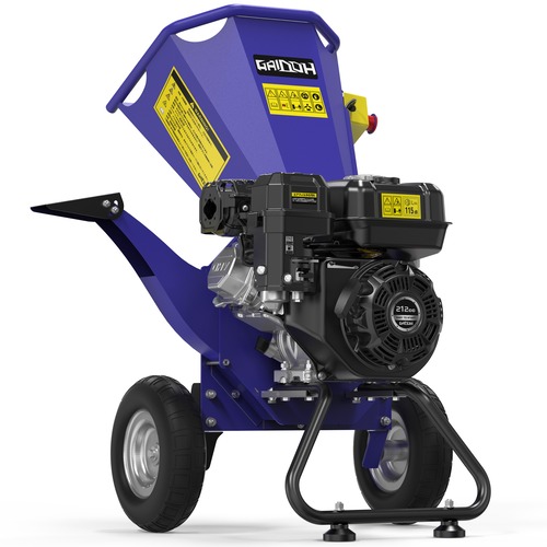 更新版SY75 ウッドチッパー Gaidoh エンジン粉砕機 70mm粉砕能力 7.5馬力 粉砕機エンジン式 小型ガーデンシュレッダー 4サイクルOHV 半自動粉砕機 ゴミ処理 農家 造園業 果樹園業 家庭等々用 SY-75
