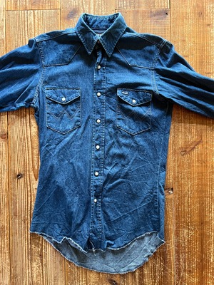 80's Wrangler 70127MW デニムウエスタンシャツ 表記(14 1/2-32)