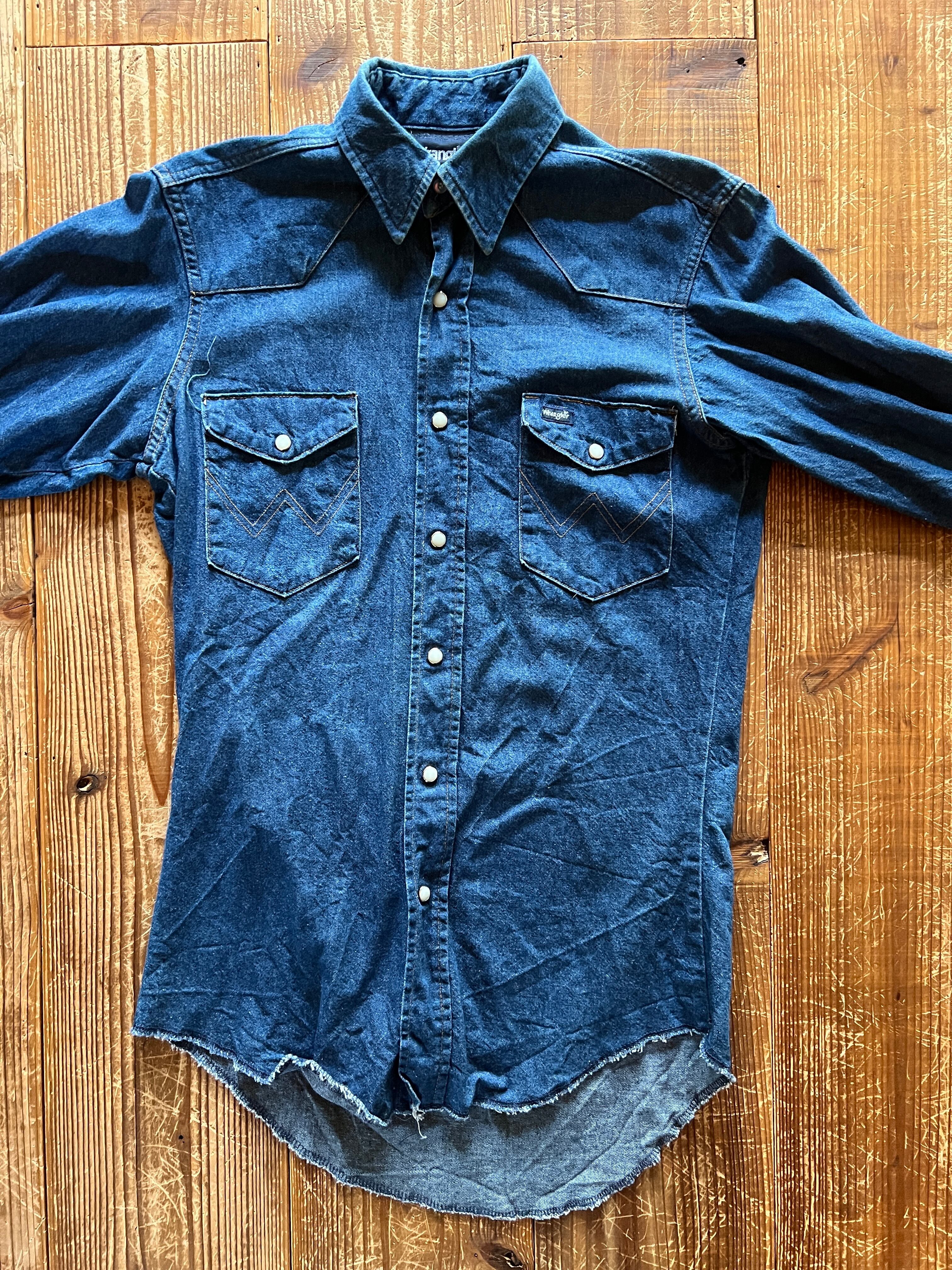80's Wrangler 70127MW デニムウエスタンシャツ 表記(14 1/2-32)