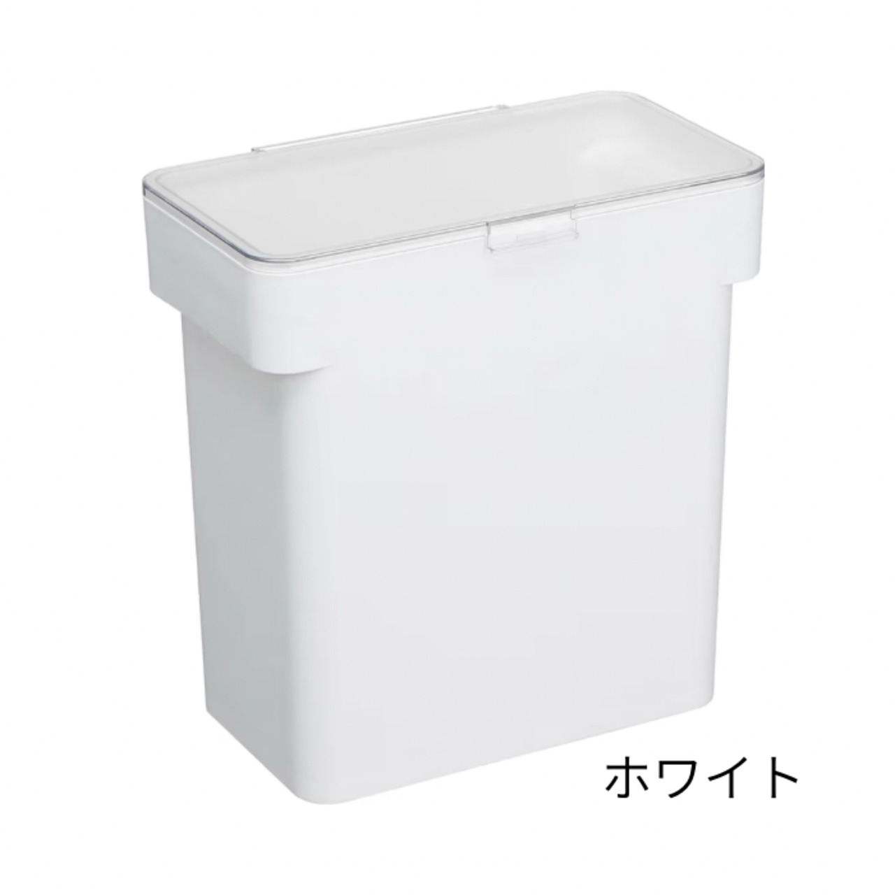 【Yamazaki フードストッカー(6.5㎏用 ホワイト/ブラック)】パッキンでしっかり密閉!リビングやキッチンに!