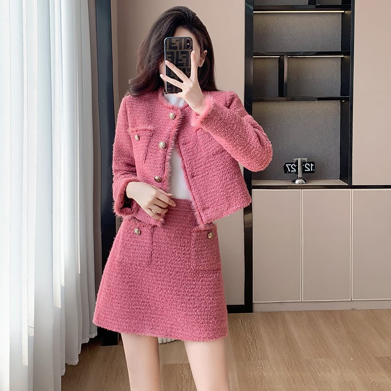 set】ツイードジャケット×スカートセット M20050 | nanastyle