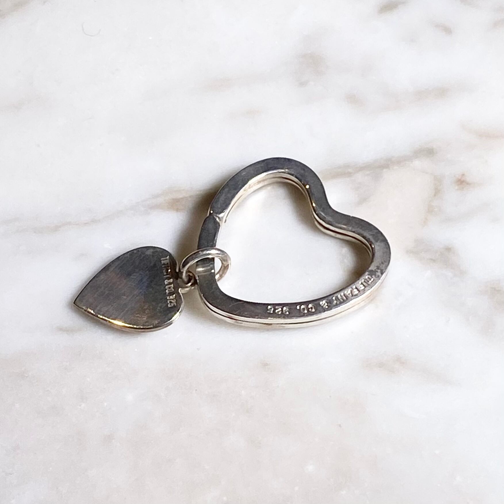 925 Sterling Silver Tiffany & Co Heart Key Ring | eBay