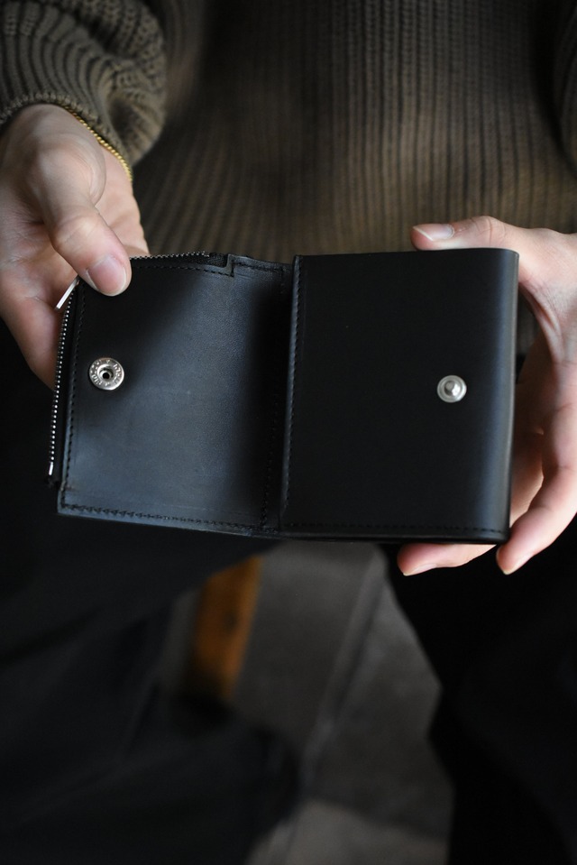 Utah／”NL" edward keyring／vegetable tanned leather wallet