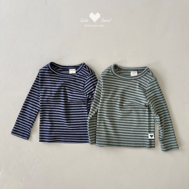 【取寄】lalaland|muse stripe tee|ミューズボーダーT|XS-XL|kids|26 autumn
