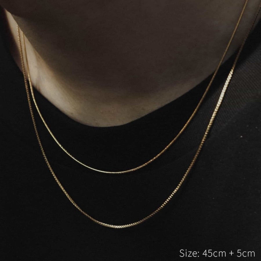 thin snake necklace (gold) #n53 | garcia