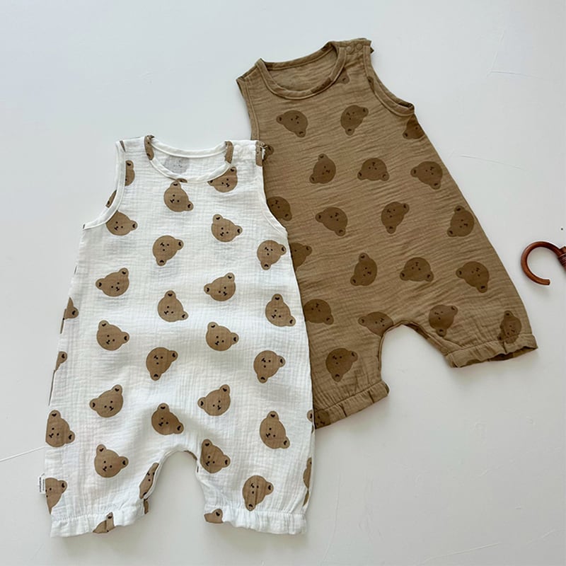 Kaz. N☆タンクトップロンパース BABY】夏作小花or動物柄タンクトップロンパース | 韓国子供服通販 - Baker