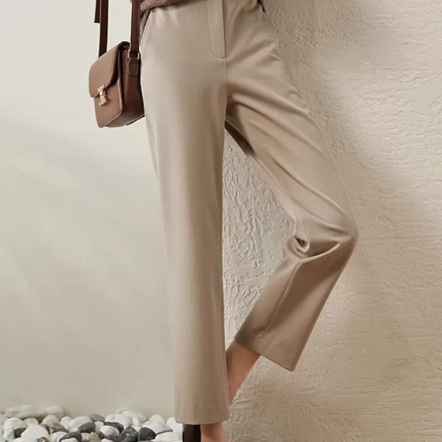 ハイウエストクロップドパンツ W00099