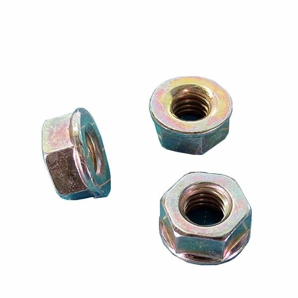 鋼板・フックボルト補修用3/8フランジナット250個 インパクトレンチなどで飛んでしまったナットのメンテナンス ナットのみの販売 仮設レンタル、機材センター様御用達部品。仮設機材・仮囲い・安全鋼板などのフックボルトに (個人宅配送不可)フランジ付ナット(フランジナット):売っていそうで売っていない。メンテナンス用。