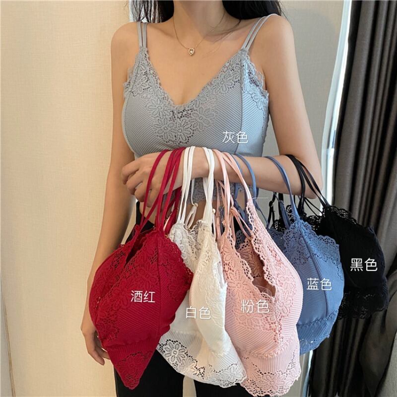 6色のレースの下着、包まれた胸、美しいバックギャザーブラ、スリング、ボトミングベスト、快適なブラ、陰謀とセクシーな内側 YY-ファッション20896977339