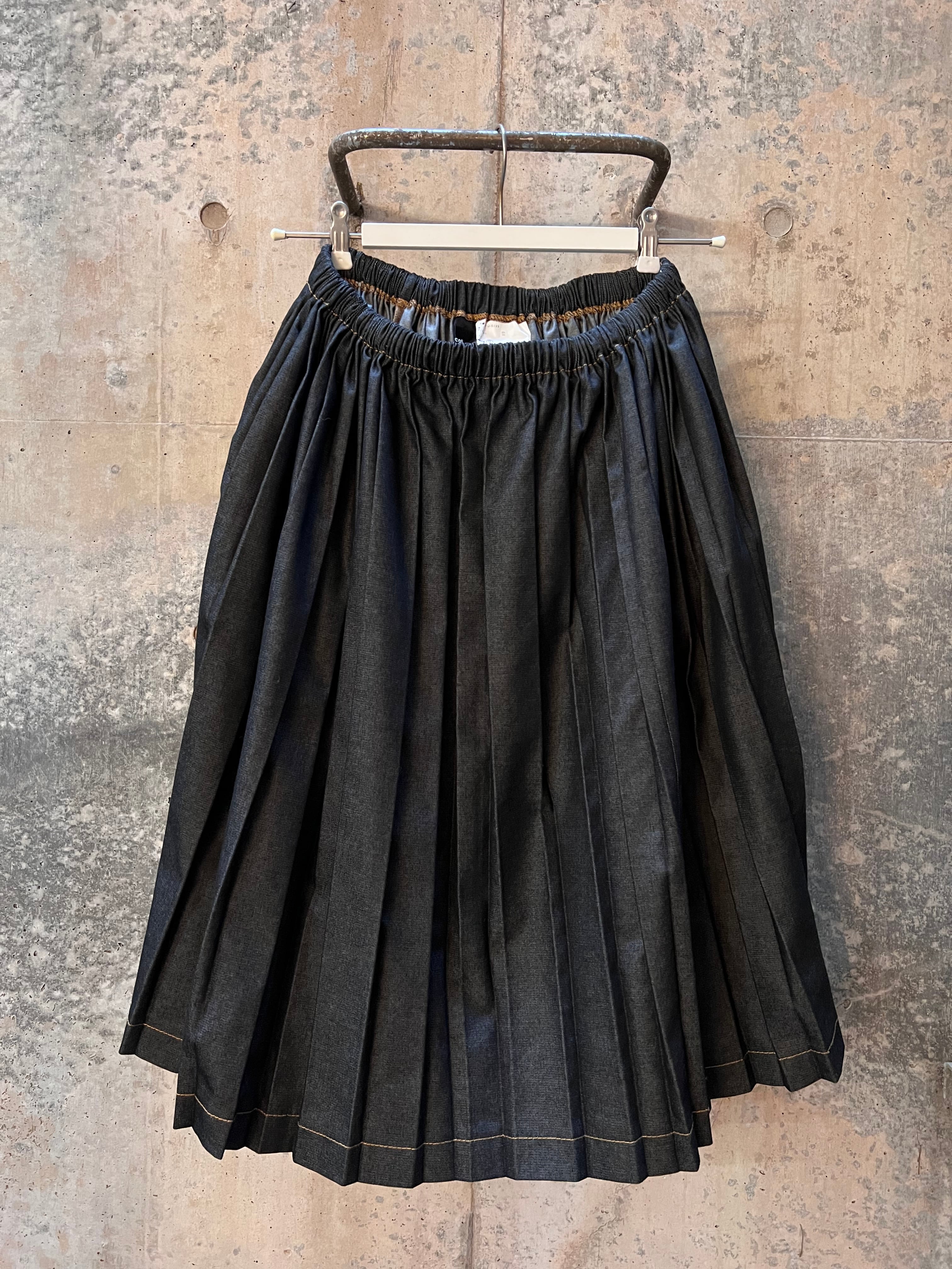2016SS tricot COMME des GARCONS pleated denim skirt | Pay ID