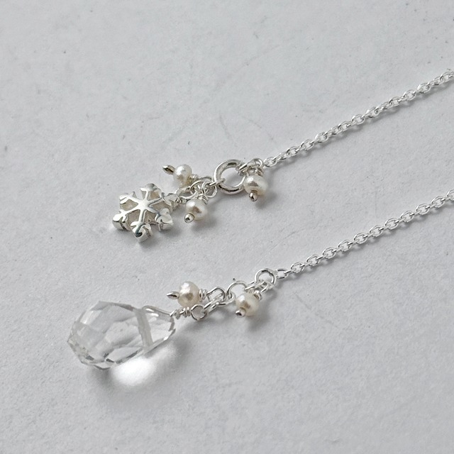 Lagoon Original クリスタル と スノー の アメリカン ピアス