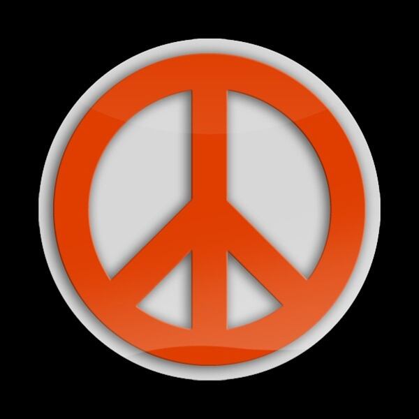 ゴーバッジ(３Ｄ)（LC0046 - 3D PEACE ORANGE） - 画像1