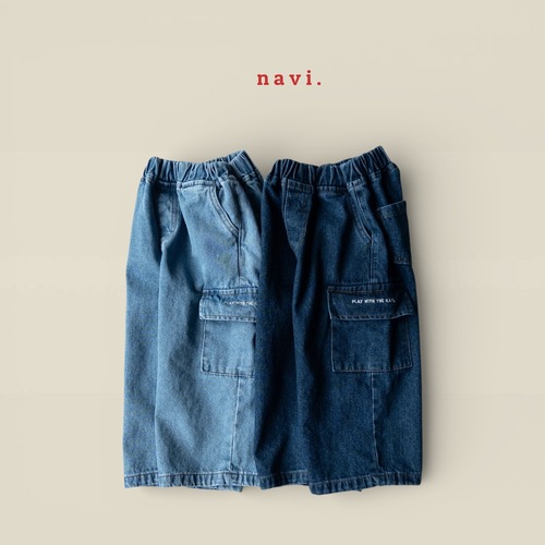 【予約】NAVI カーゴデニムパンツ 90~160