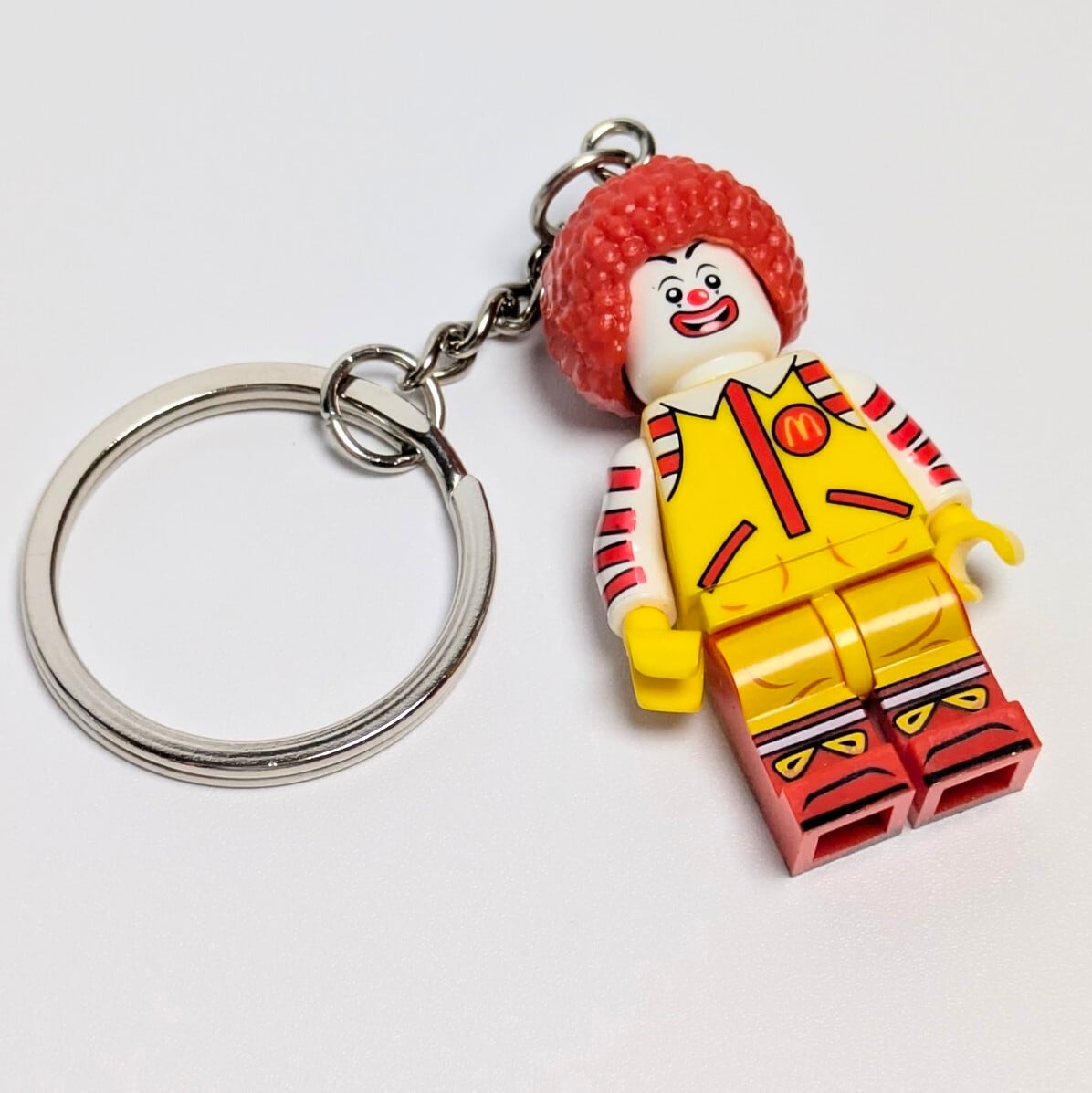 【 ブロックフィギュアキーホルダー 】 McDonald's ( マクドナルド ) / Ronald McDonald ( ドナルド・マクドナルド / ロナルド ) / 悪ver.　〚アメリカン雑貨 アメトイ〛