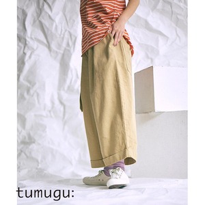 【tumugu:】TB24211 コットンリネンカツラギ　パンツ