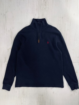 1990’s Polo Ralph Lauren hulfZip Cotton Sweatshirt / ポロ ラルフローレンハーフジップ コットンスウェット