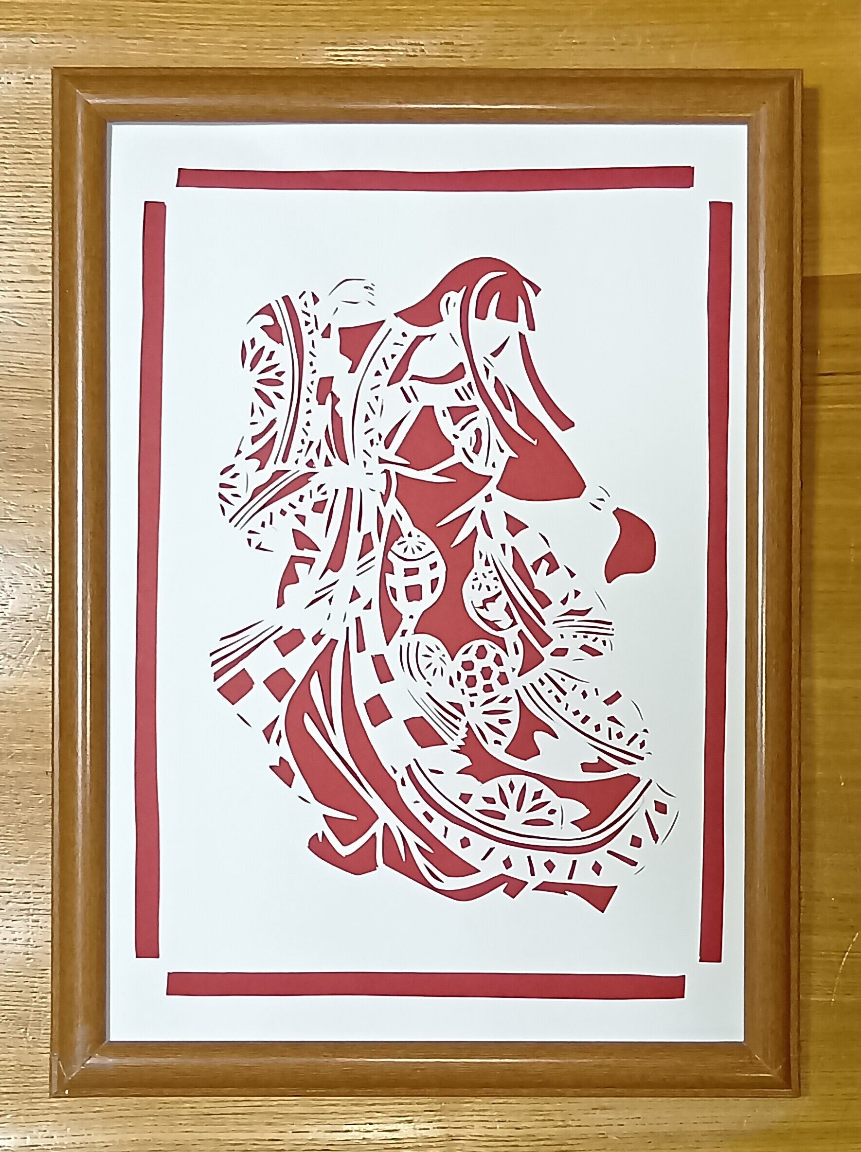 切り絵 民族衣装の女性 | Miyu工房 Paper Cutting
