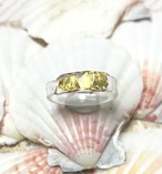 金箔入りガラスの指輪　クリア