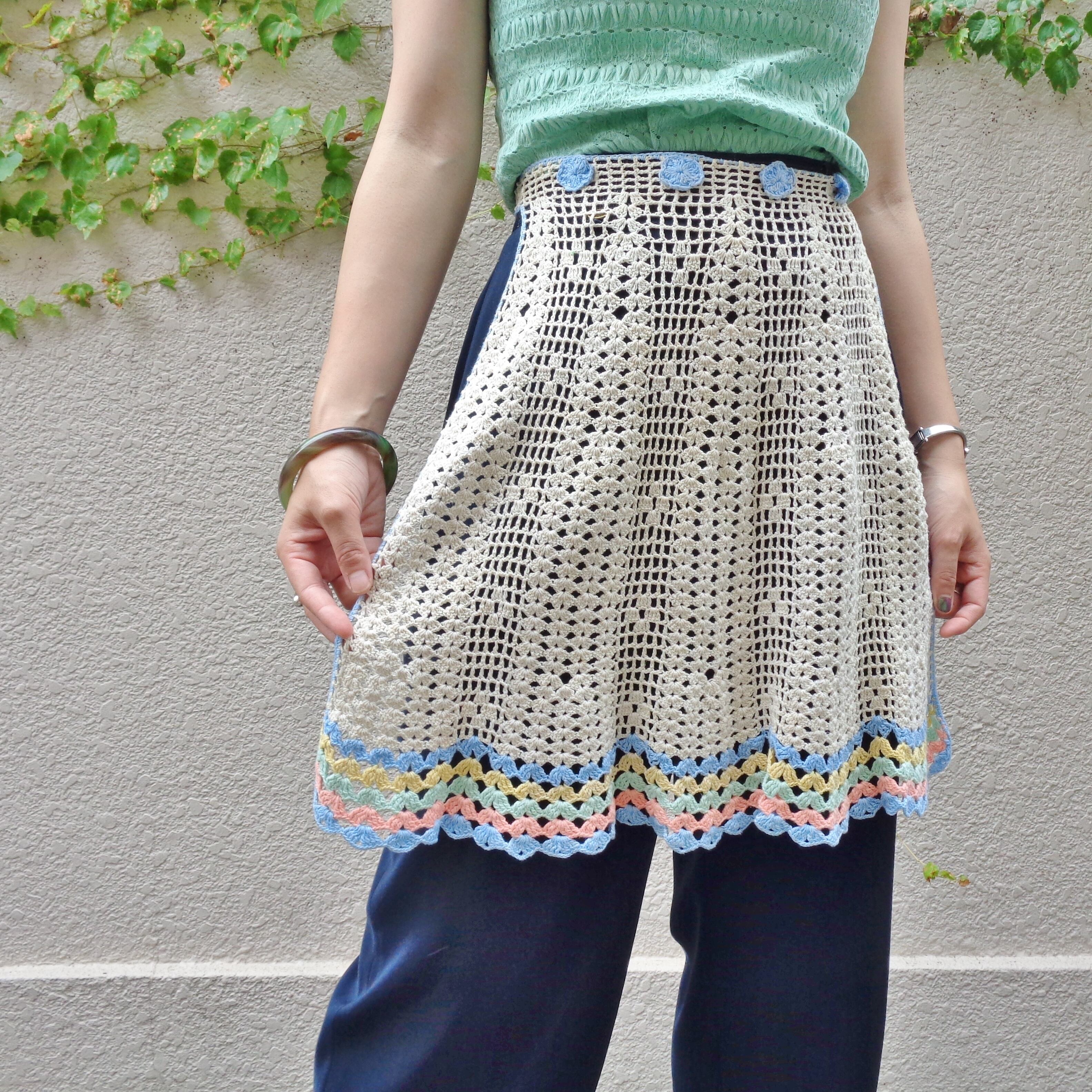 Vintage crochet apron／ヴィンテージ かぎ編み エプロン | BIG TIME