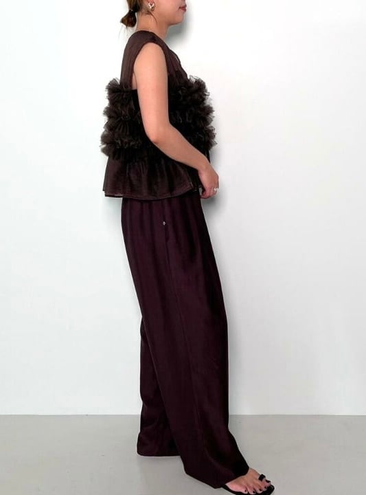 【m.】CHIGNON チュールフリルプルオーバー 送料無料>CHIGNON/チュールフリルプルオーバー/1652-213NH | I.B