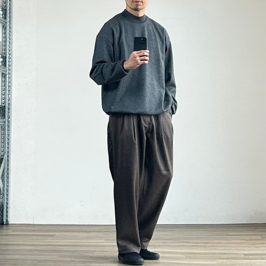 25AW》【STILL BY HAND】WOOL SAXONY WIDE EASY SLACKS スティルバイ