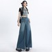 ワイドパンツ レディース モップパンツ 着痩せ ジーンズ ロングパンツ レディース服 デザイン感 ハイウェストゆったり 長ズボン ロングズボン ワイドパンツ