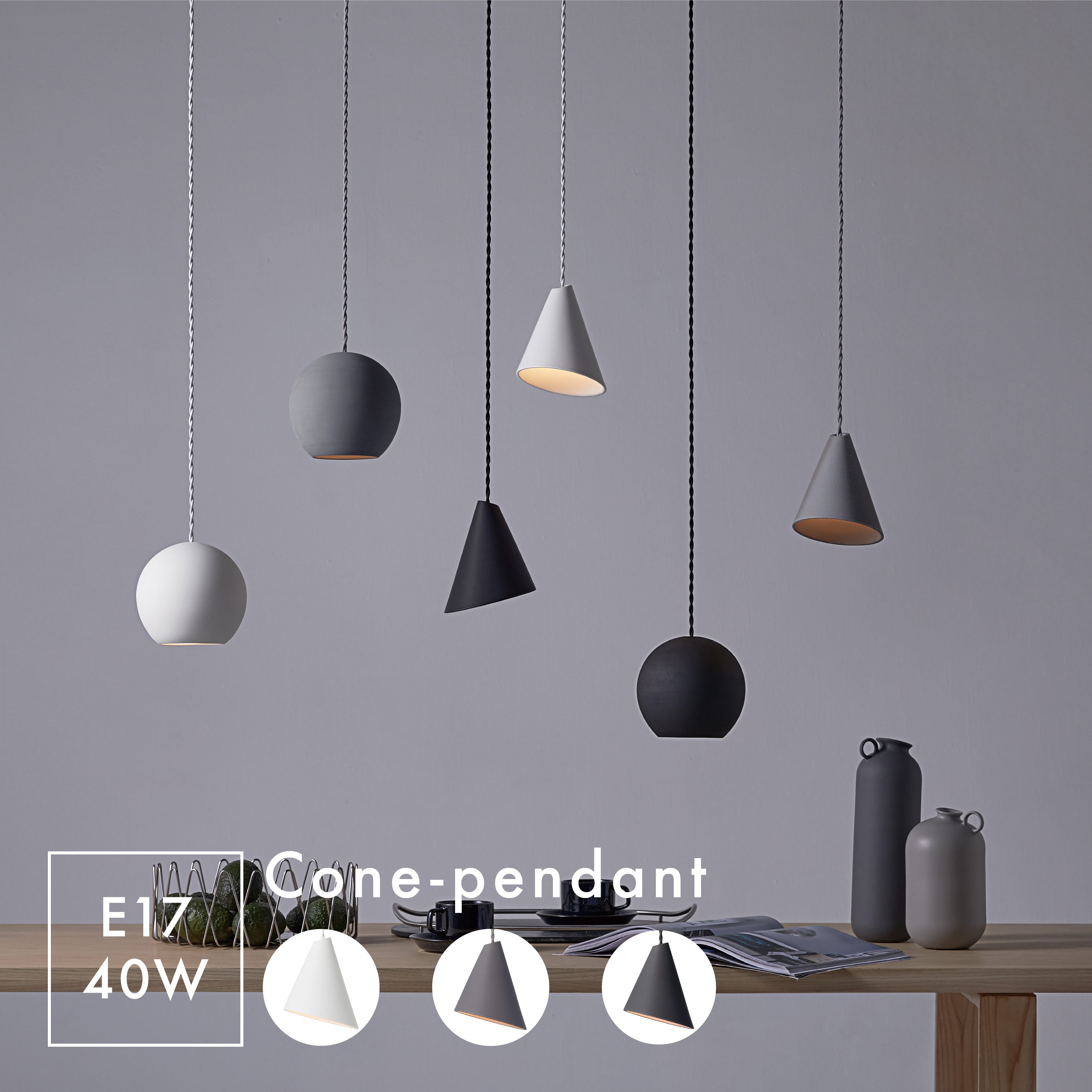 Cone-pendant /ペンダントライト/照明/セラミック製 | SIKAKU Cone-pendant /ペンダントライト/照明/セラミック製 | SIKAKU