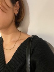 ミニビーズチェーンネックレス