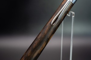 【魅惑の黒い紋様】 黒柿孔雀杢 極上 silver BP