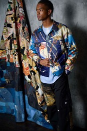 【GJK-M_005】再構築着物Gジャン KIMONO TRUCKER JACKET