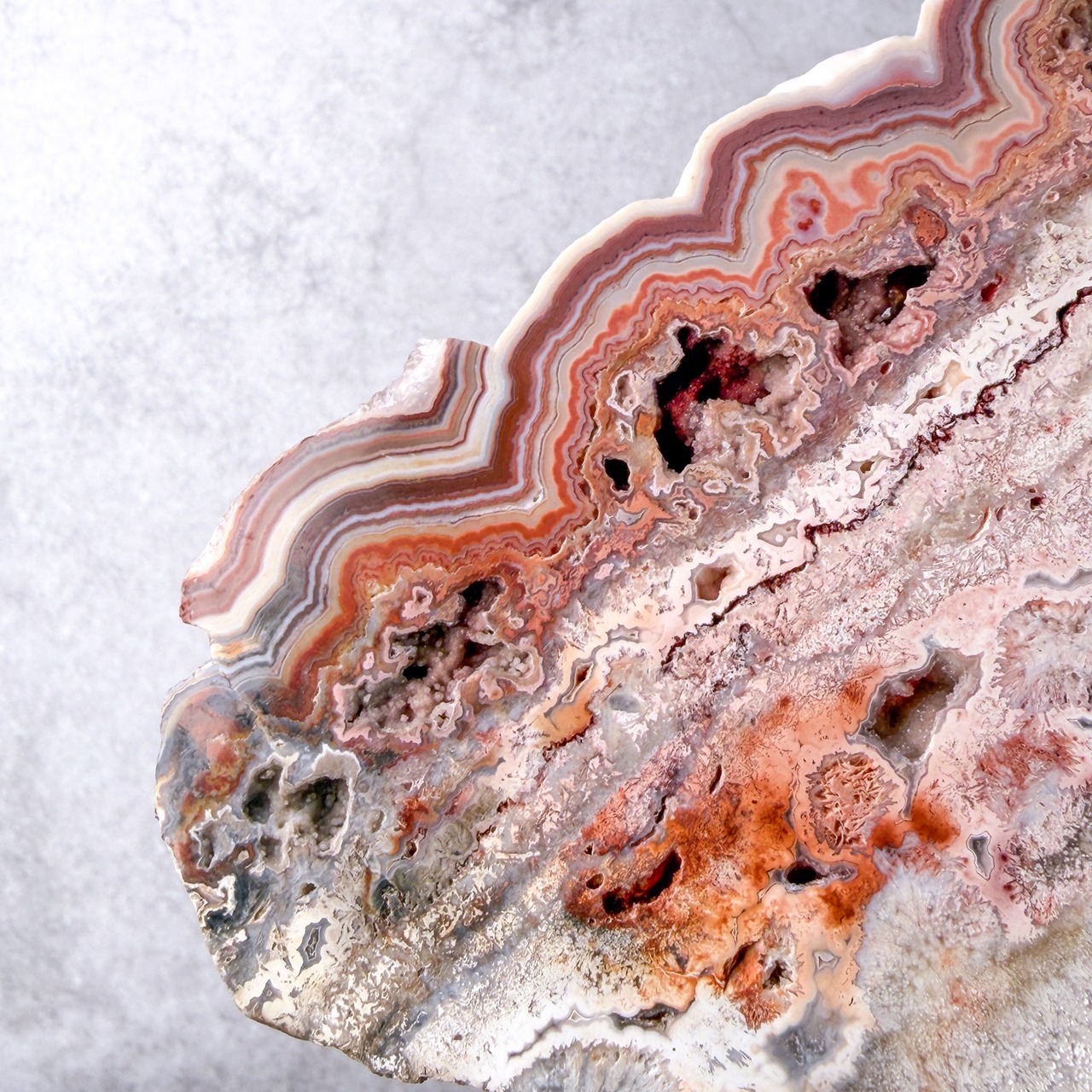 ピンククレイジーレースアゲート01 スラブ ＊ Agate ＊ 天然石