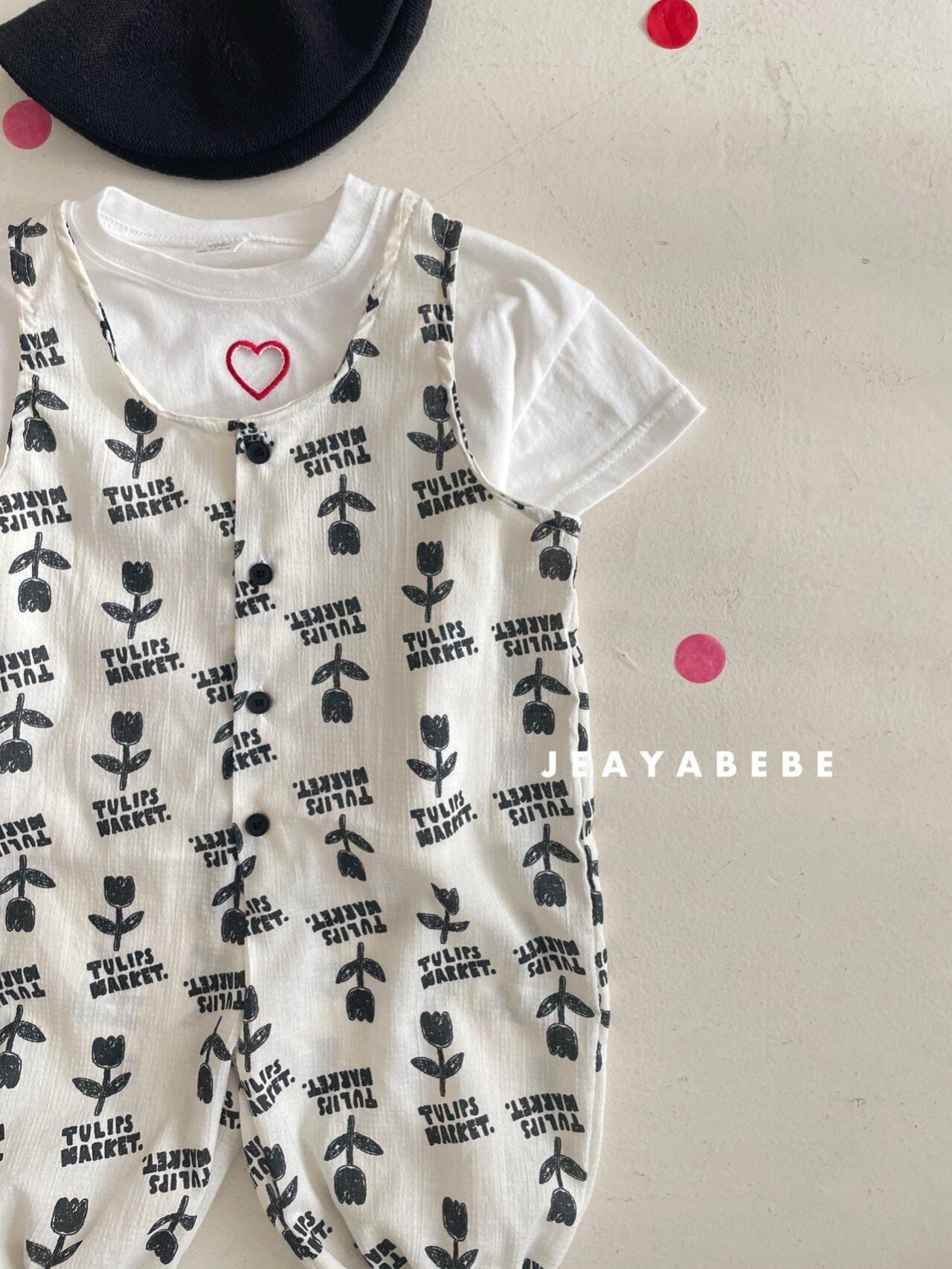 即納】(90/110)JE AYA BEBE / tulip jumpsuit | 子供服Lily 即納】(90/110)JE AYA BEBE / tulip jumpsuit | 子供服Lily