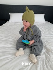 韓国子供服 / LALALAND / 26Autumn / ベベ 裏毛 ジップアップロンパース / 秋服 / ベビー *6M~18M*