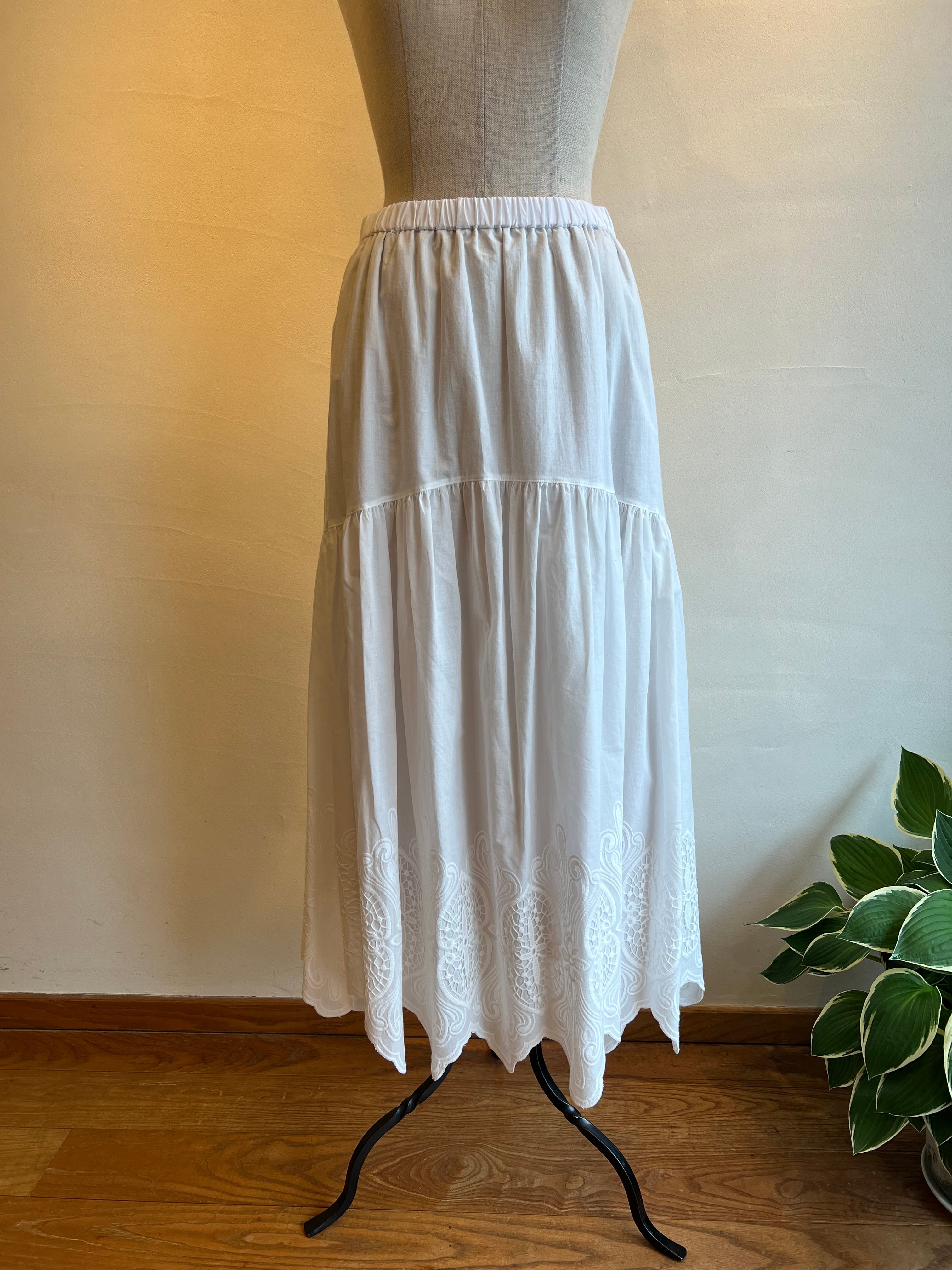 MARGAUX VINTAGE / コットンレーススカート | anouk